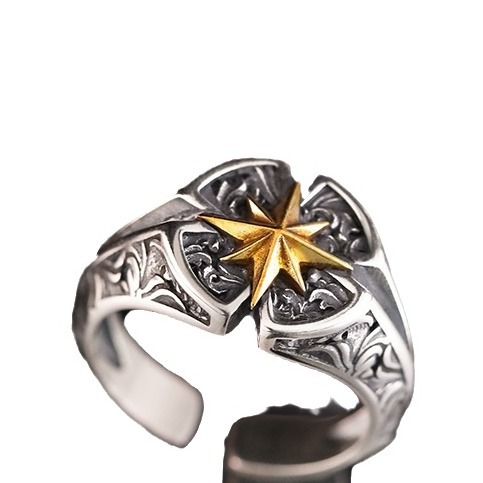 Personality Ruoshuai Retro Ring Men's High Sense