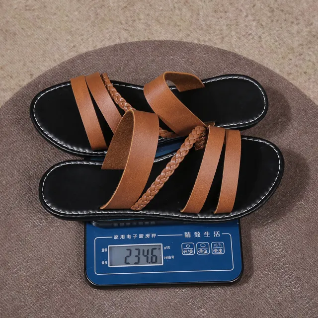 Women's Summer Plus Size Fashion Comfortable Flat Heel Sandals Brown - Shop at LoveMi