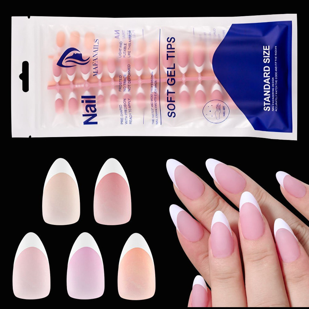 150-piece Pack Of French-style White-edged Press-on Nails In Nude And Pink Wholesale