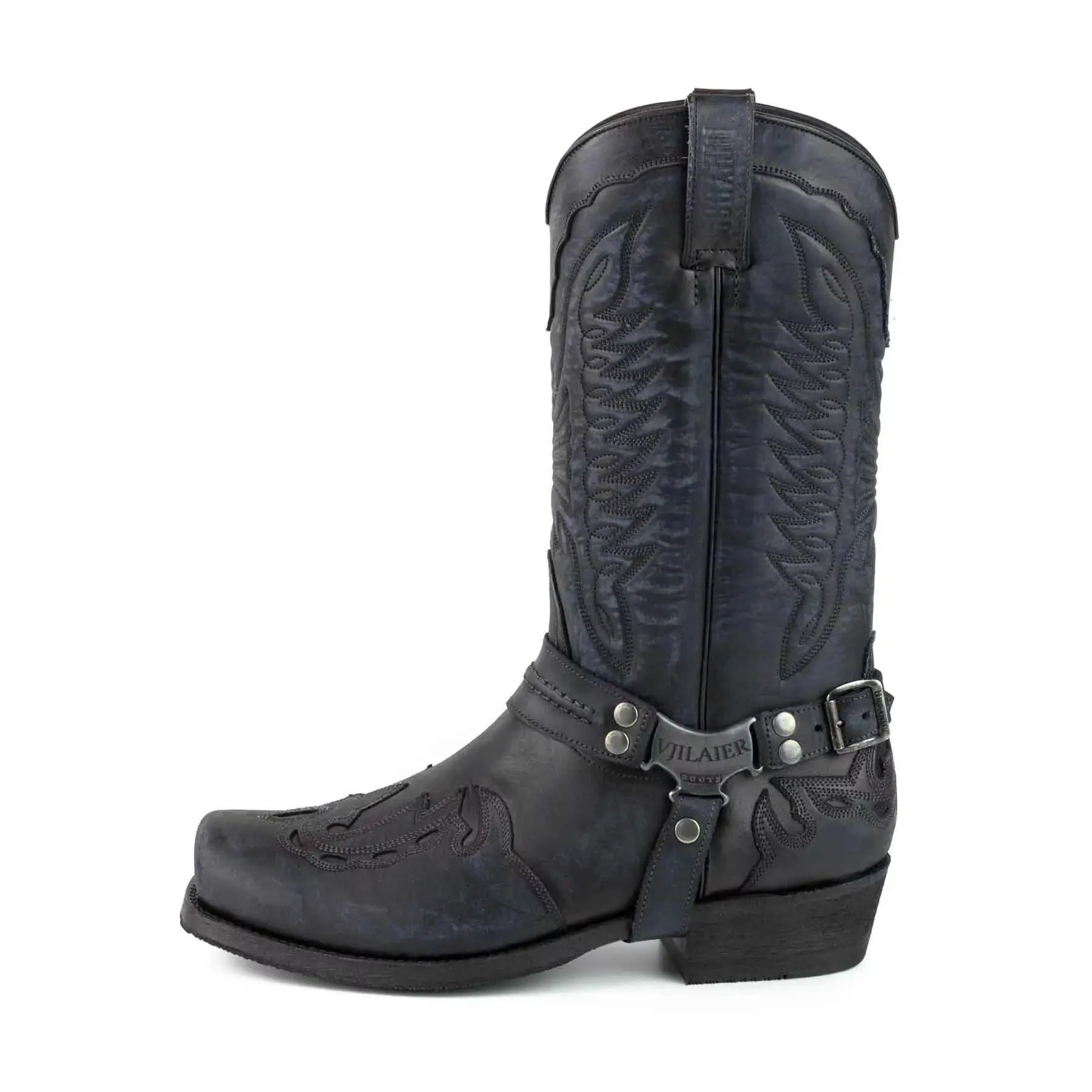 Square Head Buckle Strap Thick Heel Large