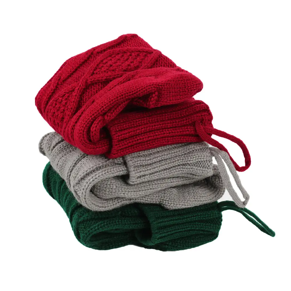 Christmas Gift Bag Large 46CM Wool Knitted Socks Scene Decorative Ornaments