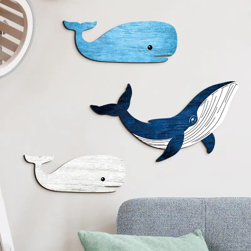Summer Ocean Animal Whale Wooden Sign
