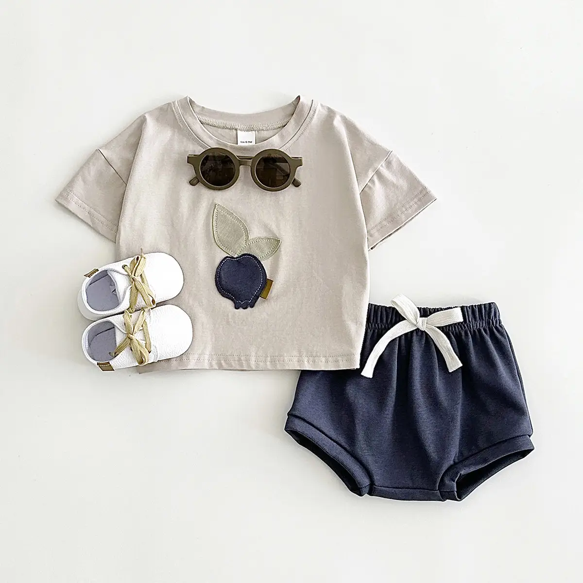 Baby Lemon Patch Short Sleeve Suit