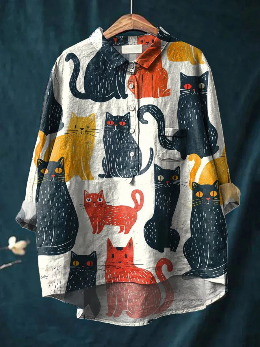 Women's Stretch Print Hawaiian Style Shirt - Npl250314179