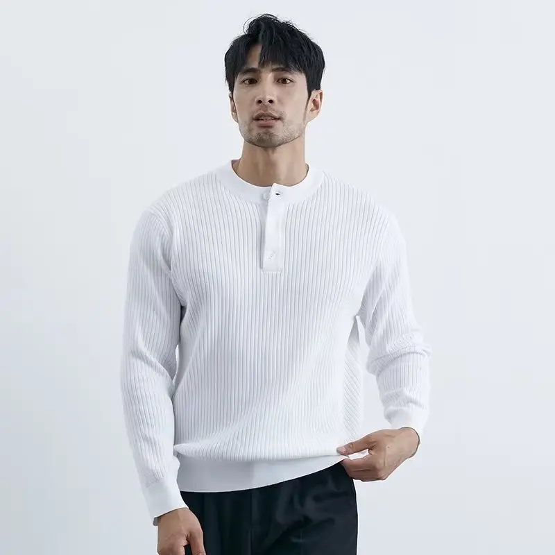 Sleek Preppy Business Mens Long Sleeve Sweater