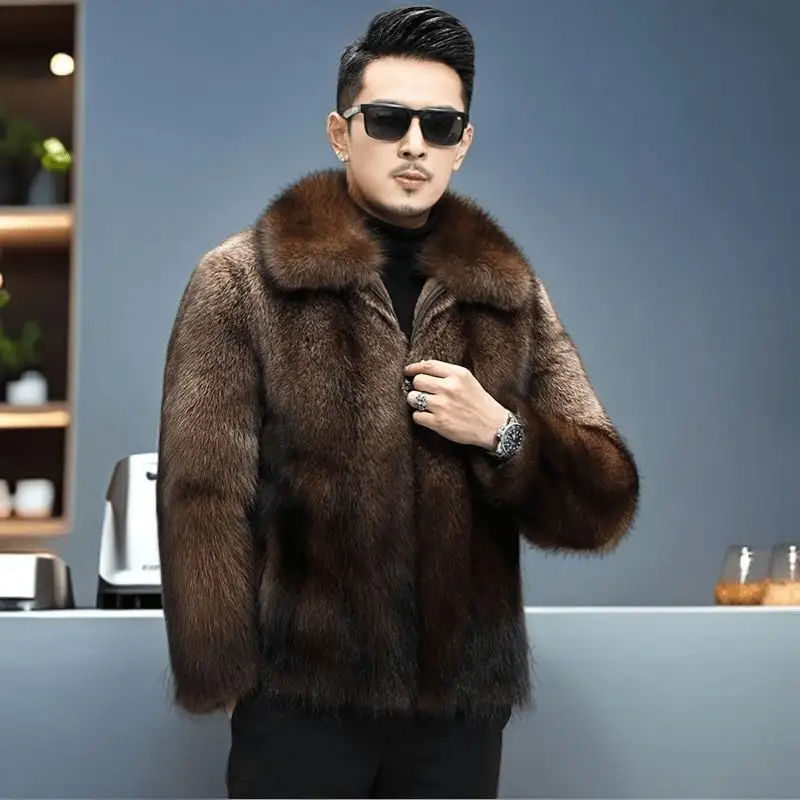 Thick Faux Fox Fur Coat