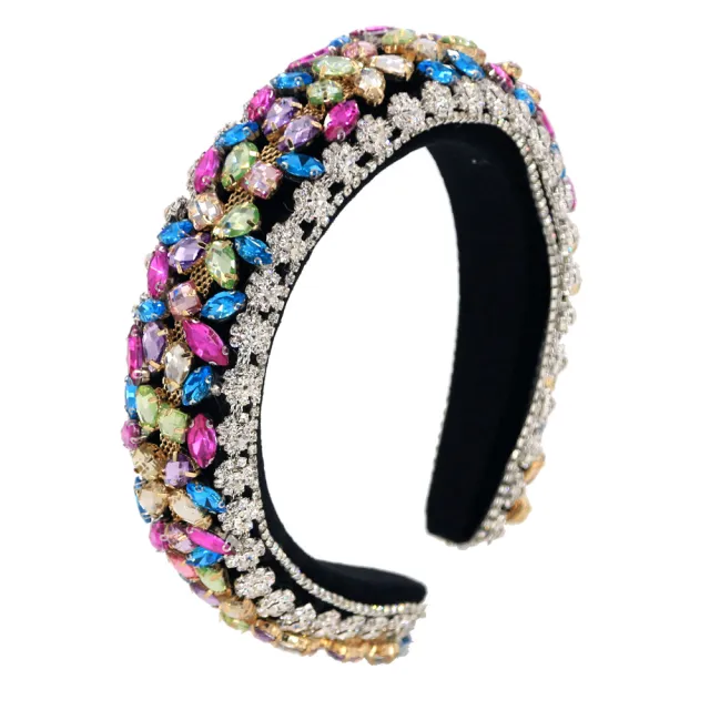 European And American Court Style Luxury Diamond laid Headband Pshv02 - Shop at LoveMi