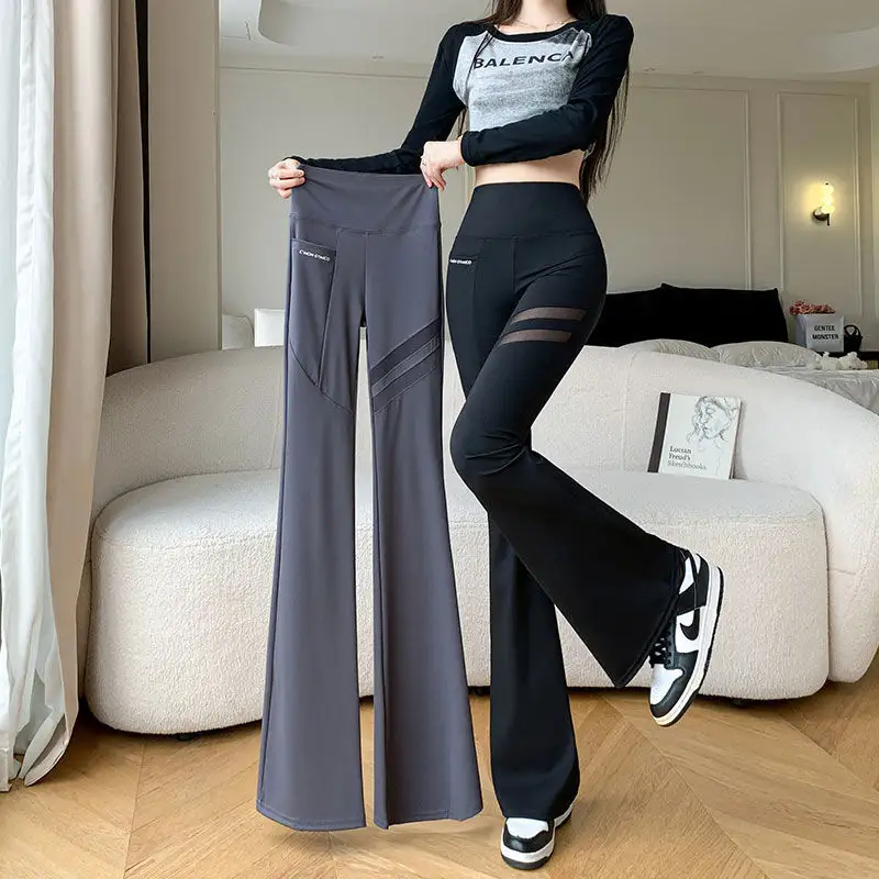Mesh Pocket Womens SpringSummerAutumn Thin Hollowed-Out High-Waisted