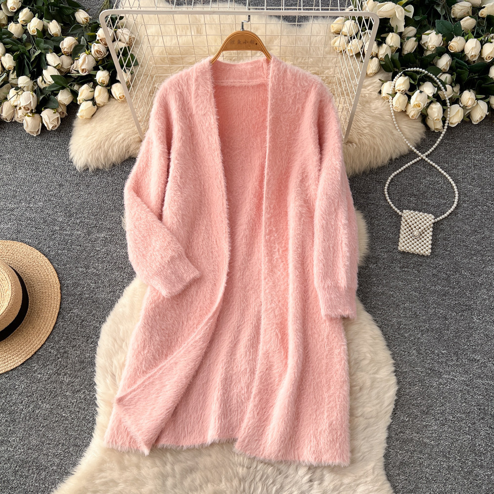 New Autumn Winter Versatile Sweet And Relaxed-style Womens Knitted Cardigan Jacket
