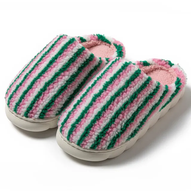 Cotton Slippers Non slip Warm Platform Cotton Shoes Pink - Shop at LoveMi