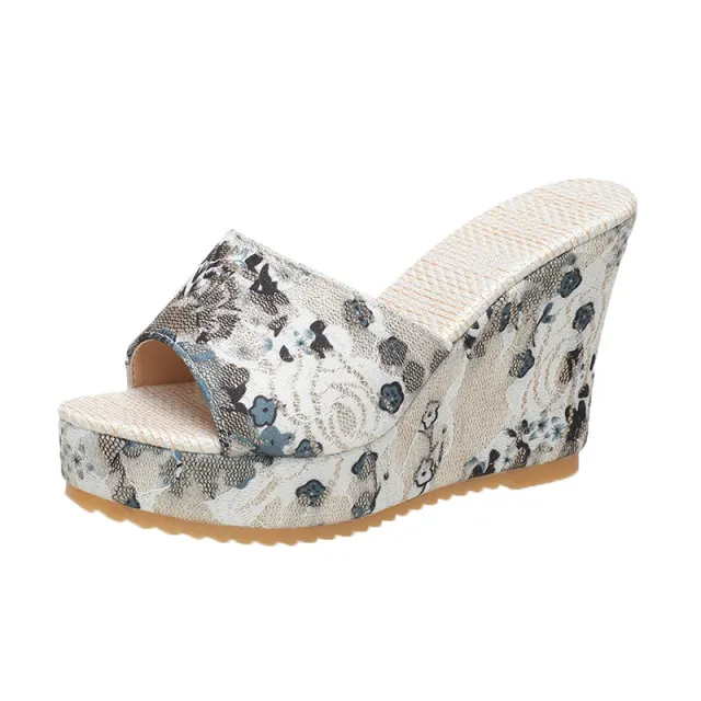 Fashion High Heel Wedge Sandals Women White - Shop at LoveMi