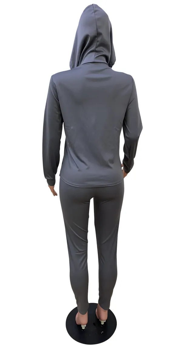Autumn Leisure European And American Women's Clothing Long sleeved Women's Suit Gray - Shop at LoveMi