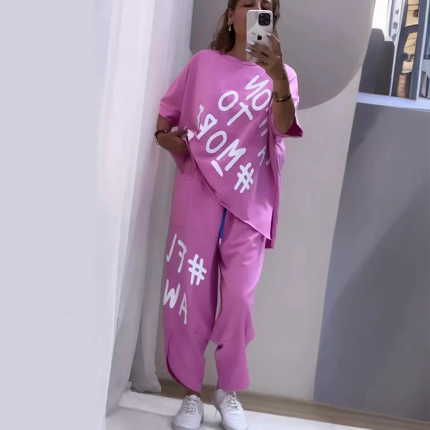 Letter Printing Leisure Sports Women's Suit