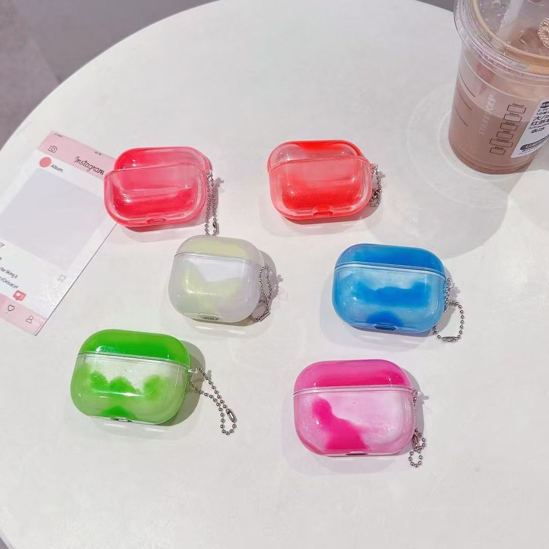 Fluorescent Color Quicksand Liquid Luminous Earphone Case - imagen 1