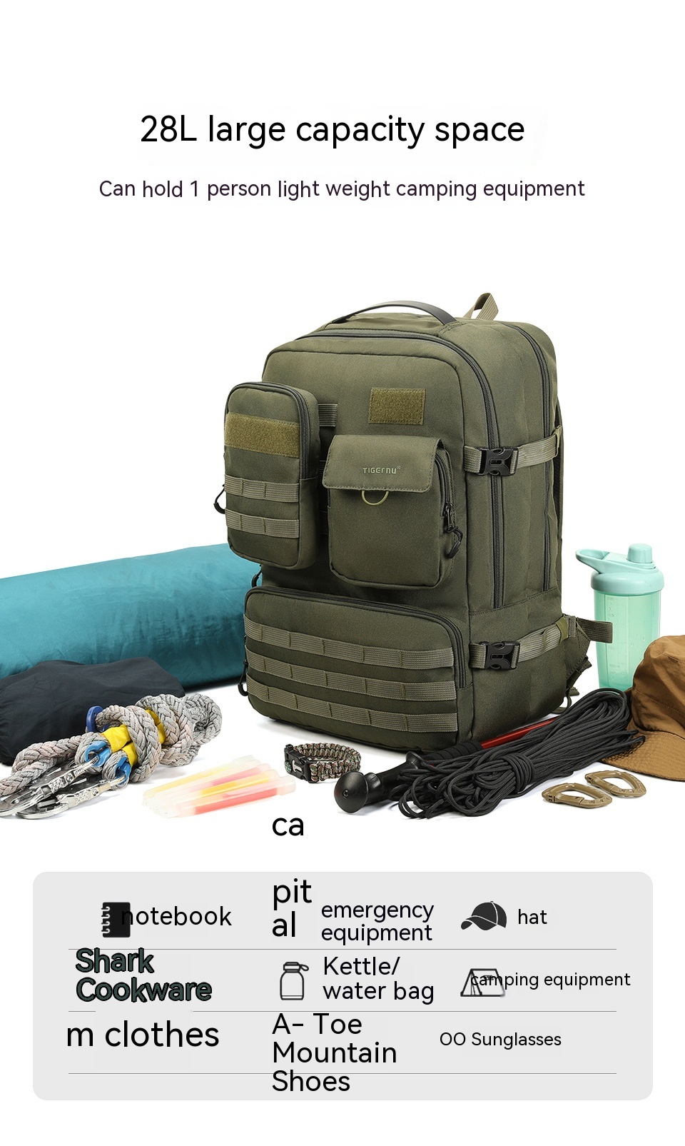 Tactical Backpack Men's Waterproof Outdoor - Image 11