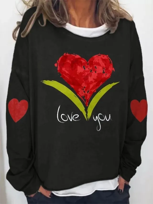 Loose Casual And Comfortable Round Neck Temperament Commute Style Sweater G67Z418 M - Shop at LoveMi