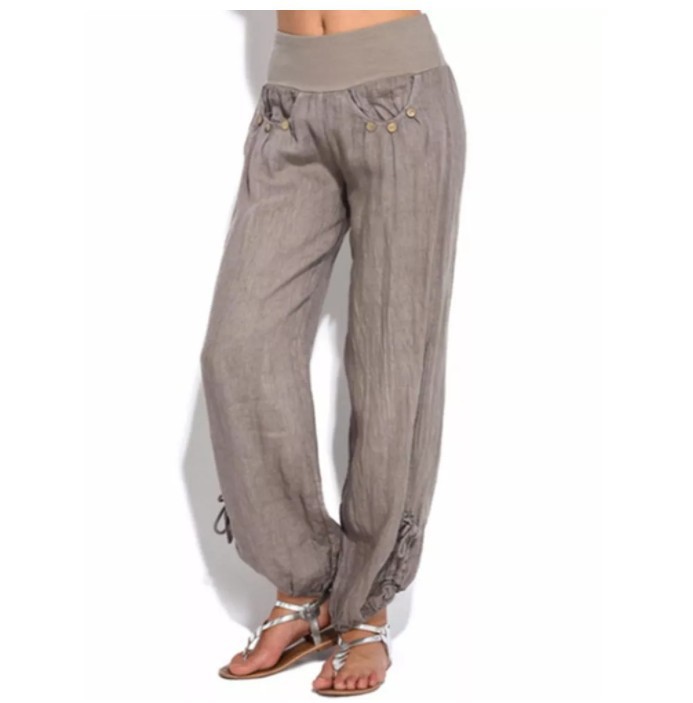 Title 6, Nuovi Pantaloni Casual Donna a Gamba Larga con ...