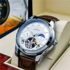Brown Leather Strap and Gold Bezel Variant