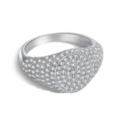 Gold-plated Ring Female Starry With Diamonds Design Sense Ins Special-interest Design - Silver - View 1