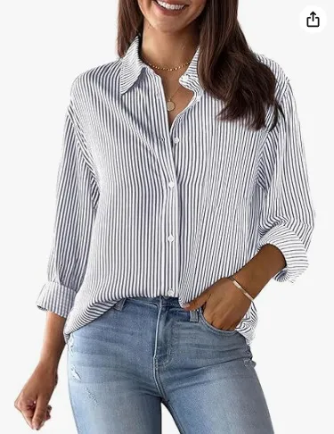 European And American Trendy Shirt Striped Pattern Printed 3D Shirt 11Color - Shop at LoveMi