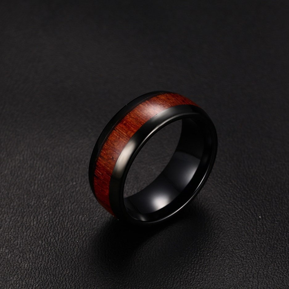 Personalized Tungsten Gold Men's Ring