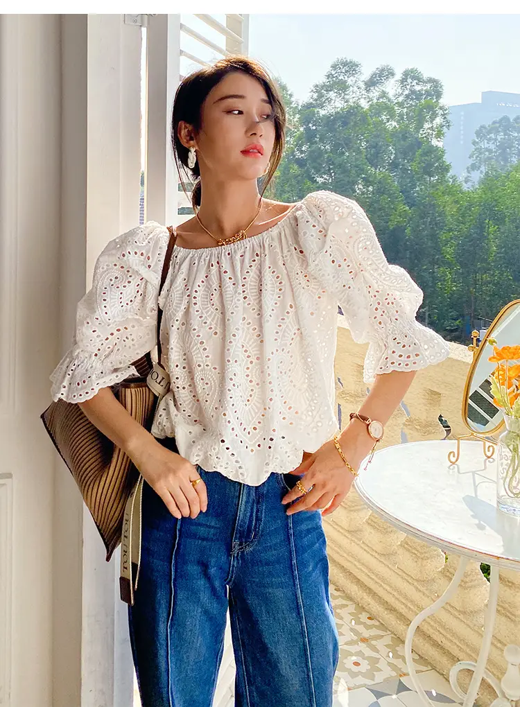 French Style Cotton Design Shirt