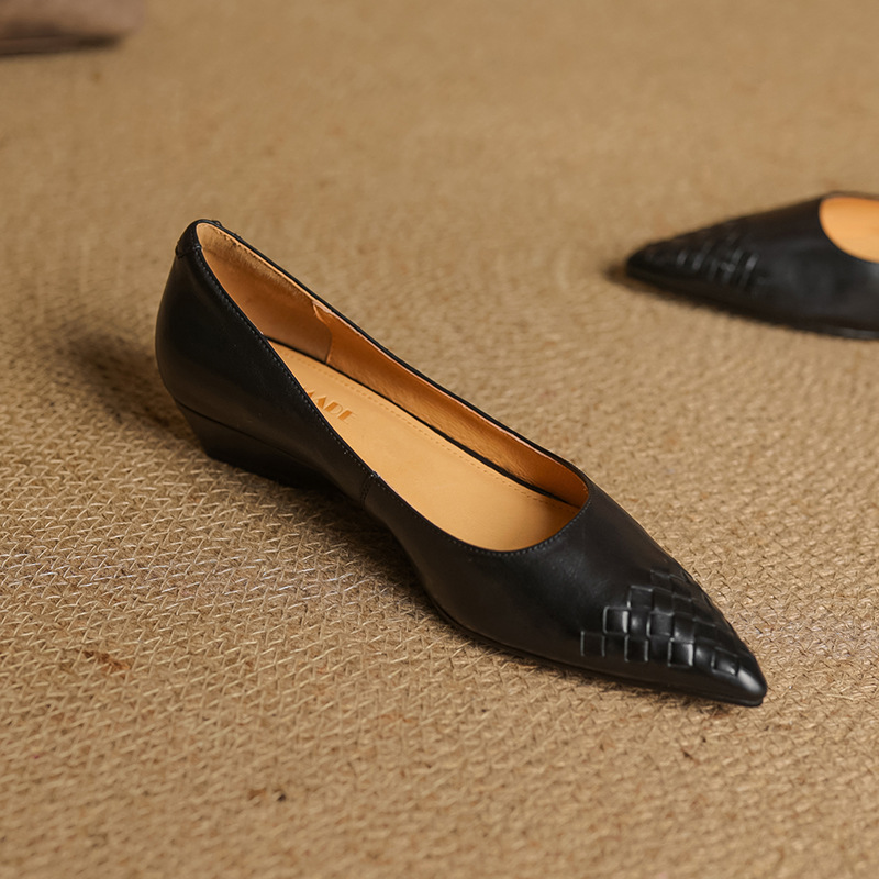 Cowhide Pointed Toe Flats, picture 2 of 6