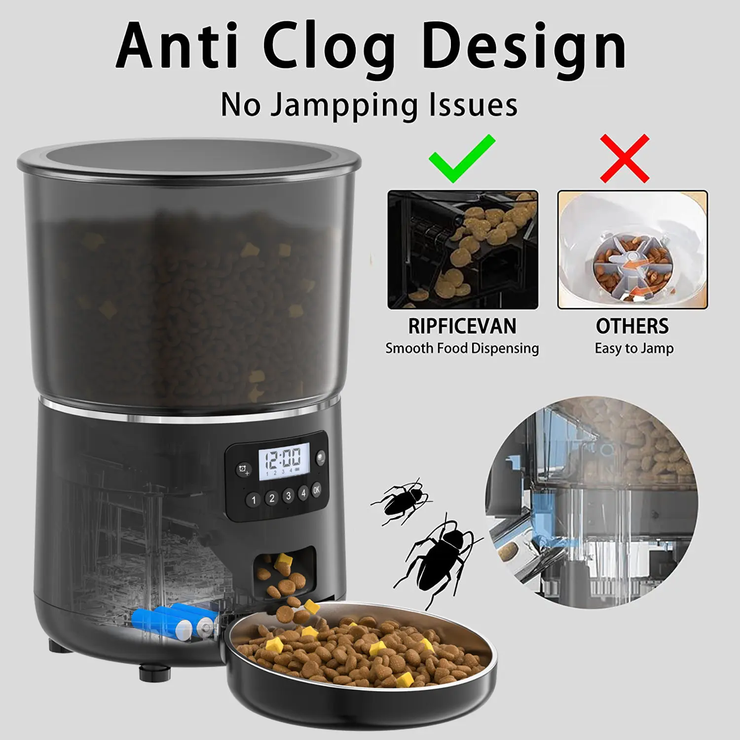 Pet 4L Smart Graffiti APP Automatic Feeder