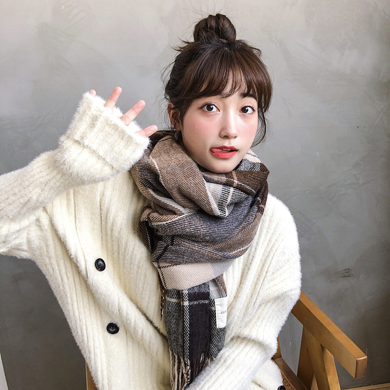 Imitation Cashmere Scarf Women's Shawl For Students