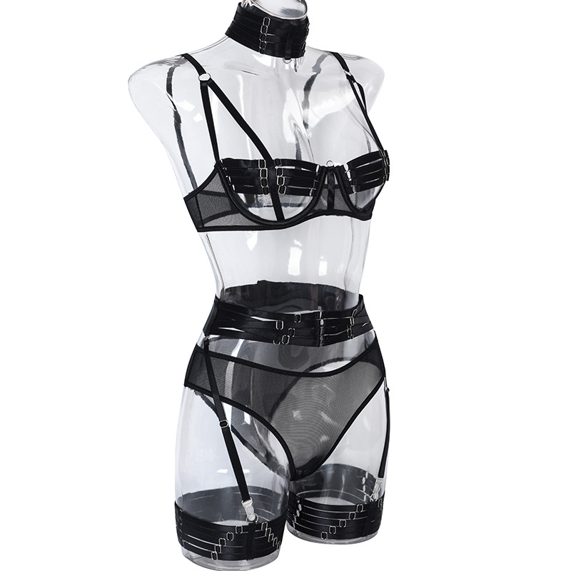 Title 10, Conjunto de cinco peças de lingerie corsete fem...