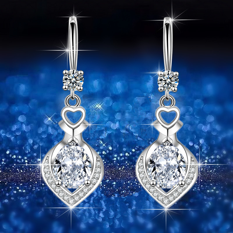 Temperament Water Drop Mid-length Earrings For Women