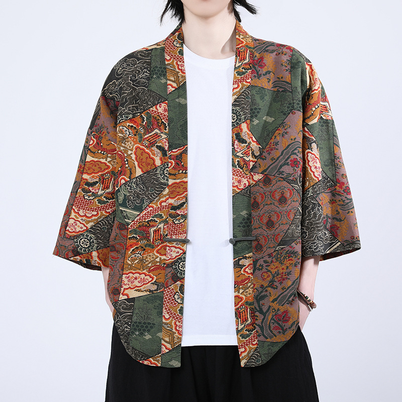 Artistic Fashionable Chinese Style Button Front Cardigan Sun Protective Jacket