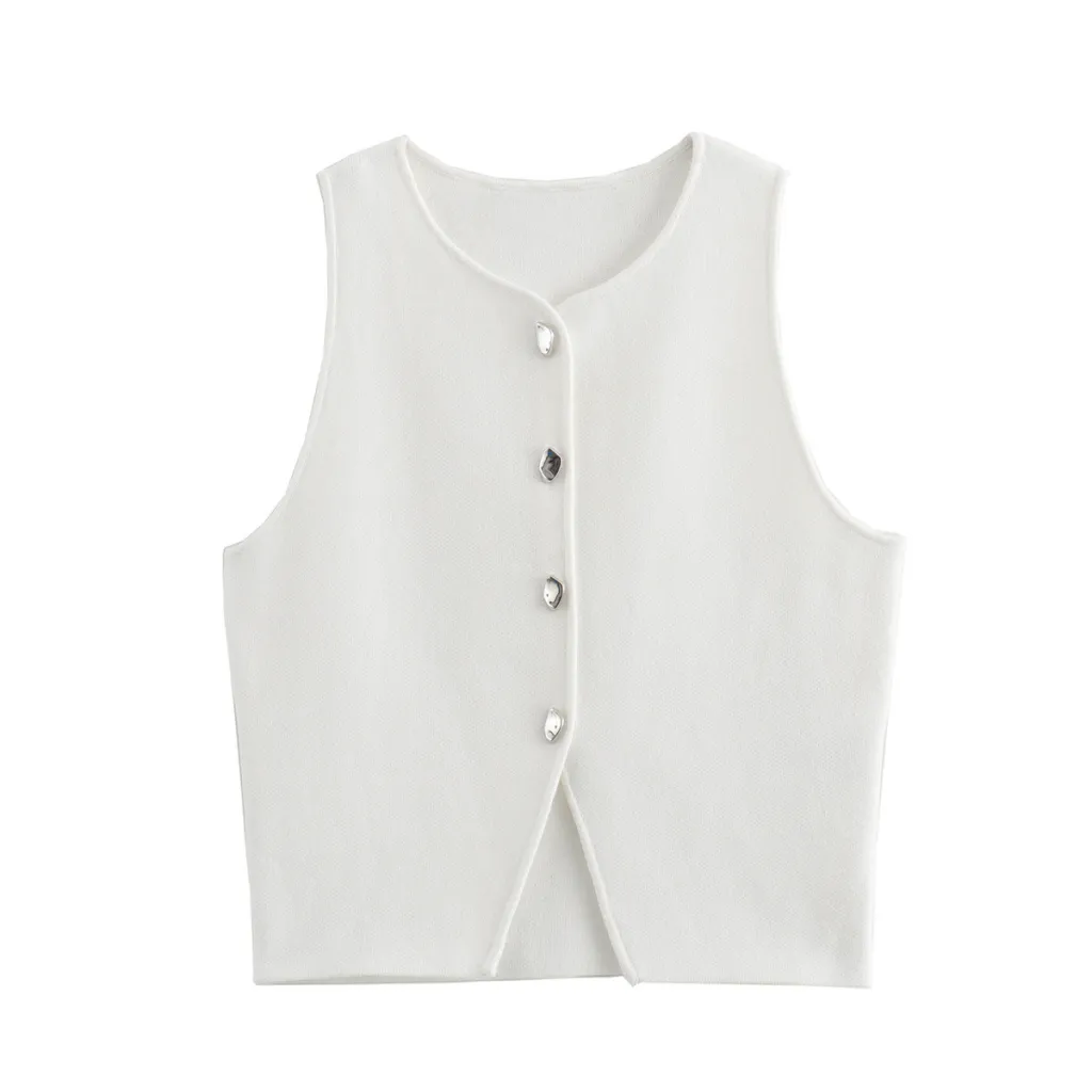 Women's New European And American Street Style Polyester Sweater - White