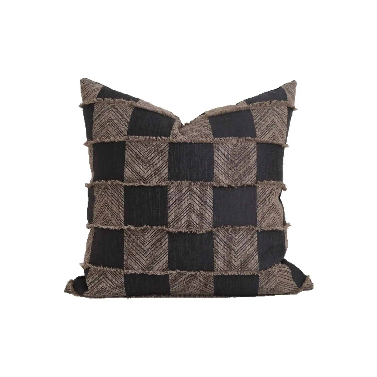 Pillow Tassels Waist Pillow Pillowcase Chenille Sofa Cushion Hotel Model Room Cushion Cover