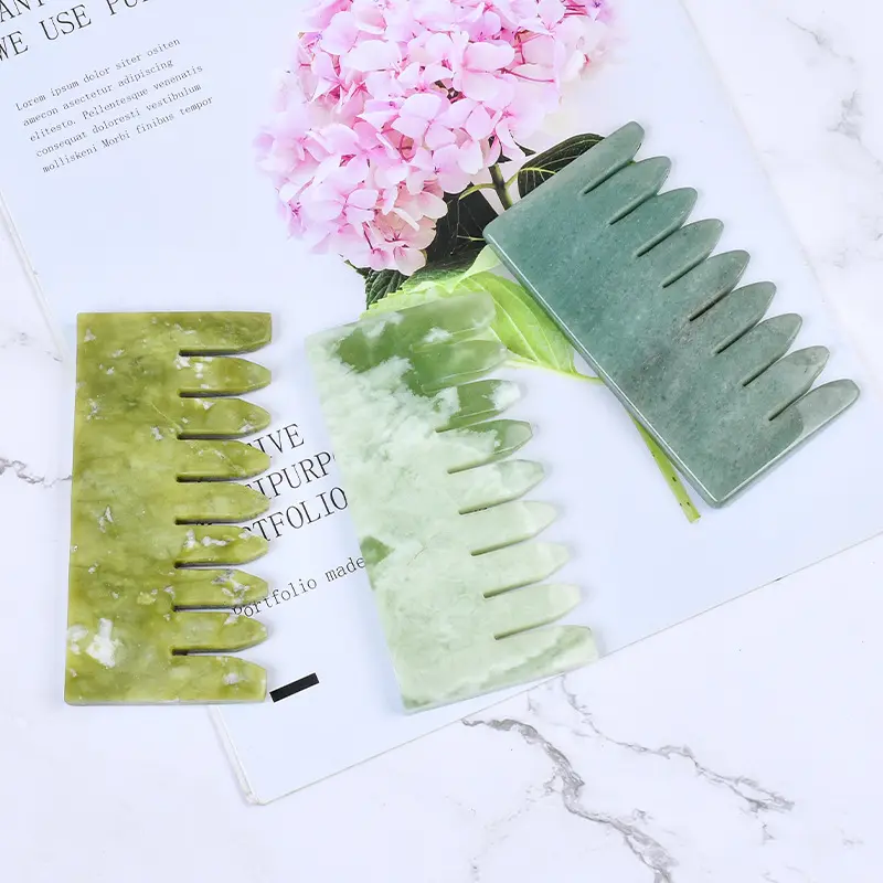 Jade Comb Crystal Head Massage Meridian