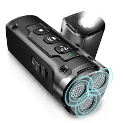 Dog Drive Ultrasonic Three-head Bark Plug Torch Dog Drive Artifact Anti Dog Bark Deterrent Device With LED Flashlight - Xp30 Black - View 1
