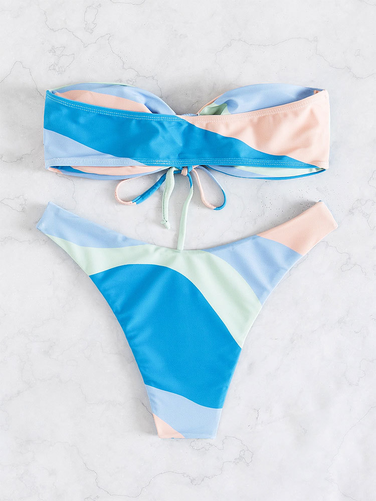 Floral Tube Top Pure Desire Bikini Two-piece Set