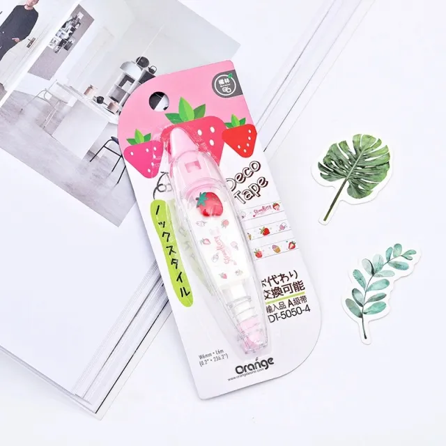 Creative Cartoon Push Correction Tape Stationery Strawberry - Shop at LoveMi