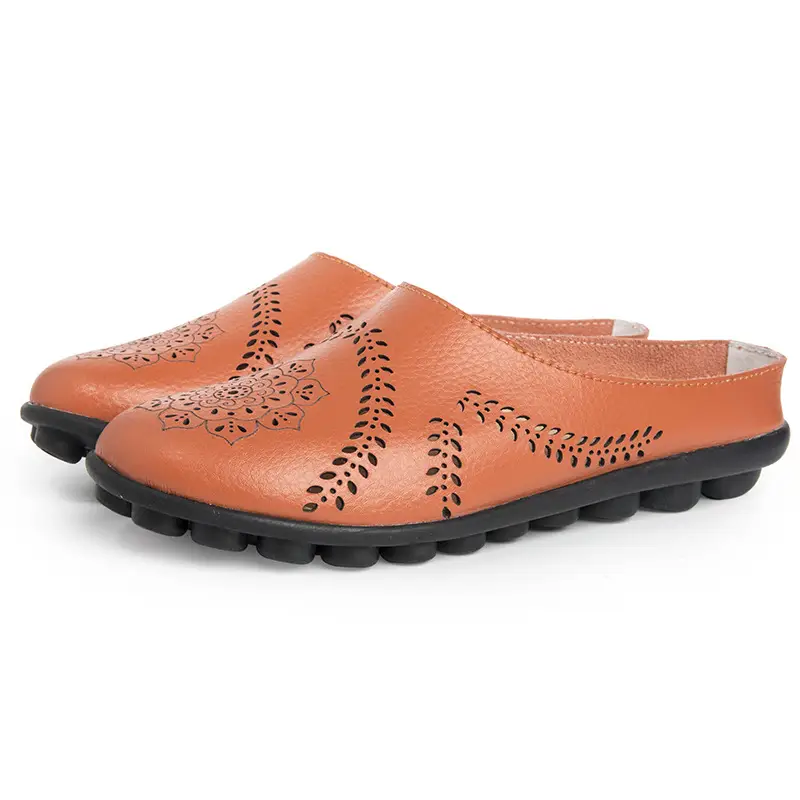 Women's Fashion Casual Solid Color Leather Shoes