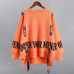 Autumn And Winter Sweater Women's Loose Cool Outerwear - Orange - View 1