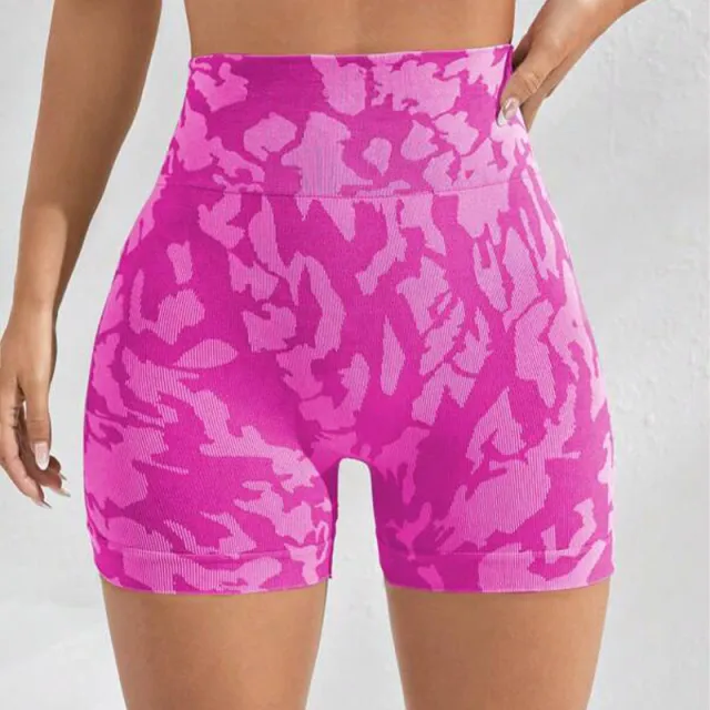 Fashion Tie dye Tight Yoga Shorts For Women Red - Shop at LoveMi