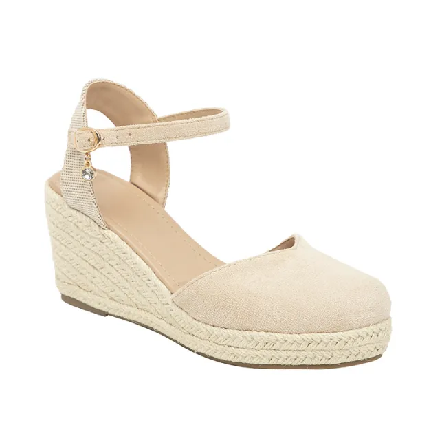 Women's Wedge Casual Roman High Heel Sandals Apricot - Shop at LoveMi