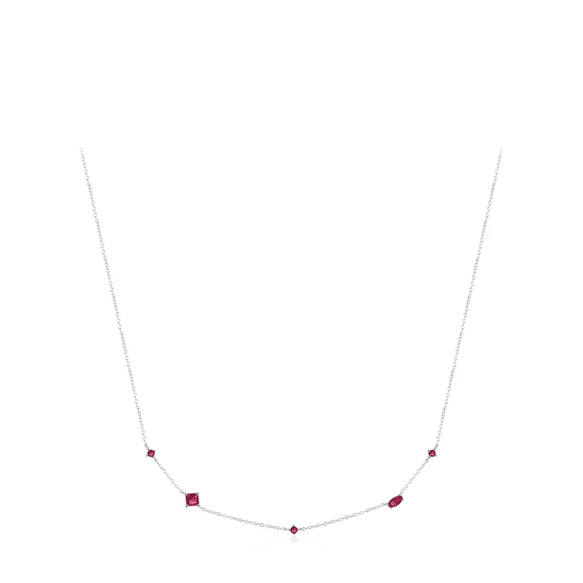 S925 Sterling Silver Simple Geometric Zircon Necklace For Women
