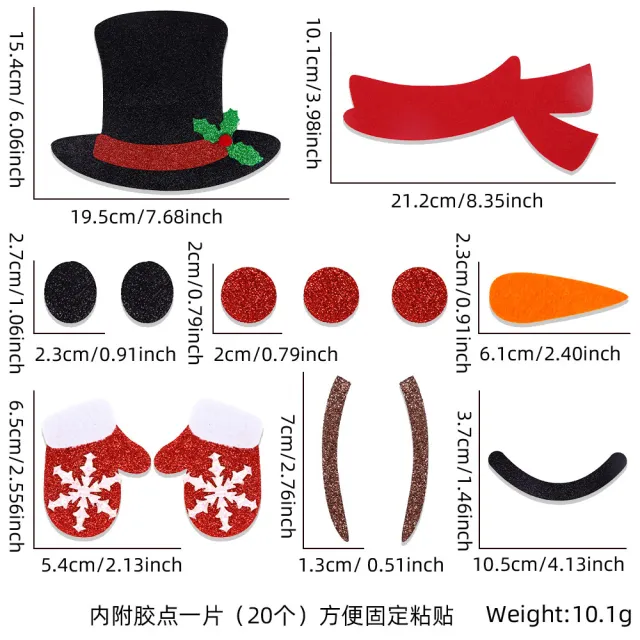 Christmas Decorations Felt Cloth Door Sticker Decoration Christmas Snowman - Shop at LoveMi