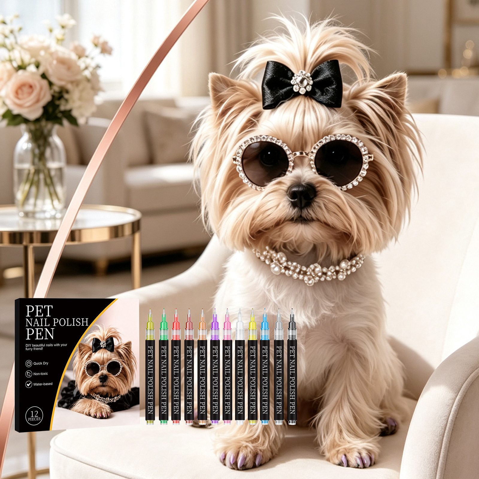 Cat And Dog Nail Art Painting Brush