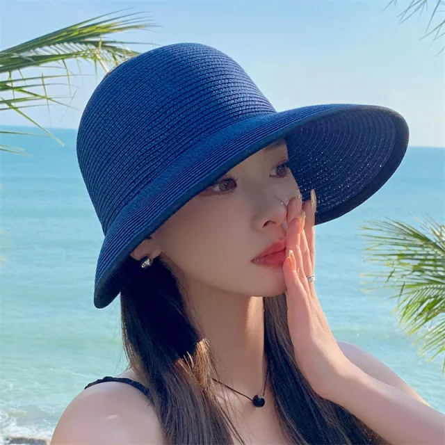 Sun Protection Visor Hat Women's Sun proof Straw Hat Blue - Shop at LoveMi