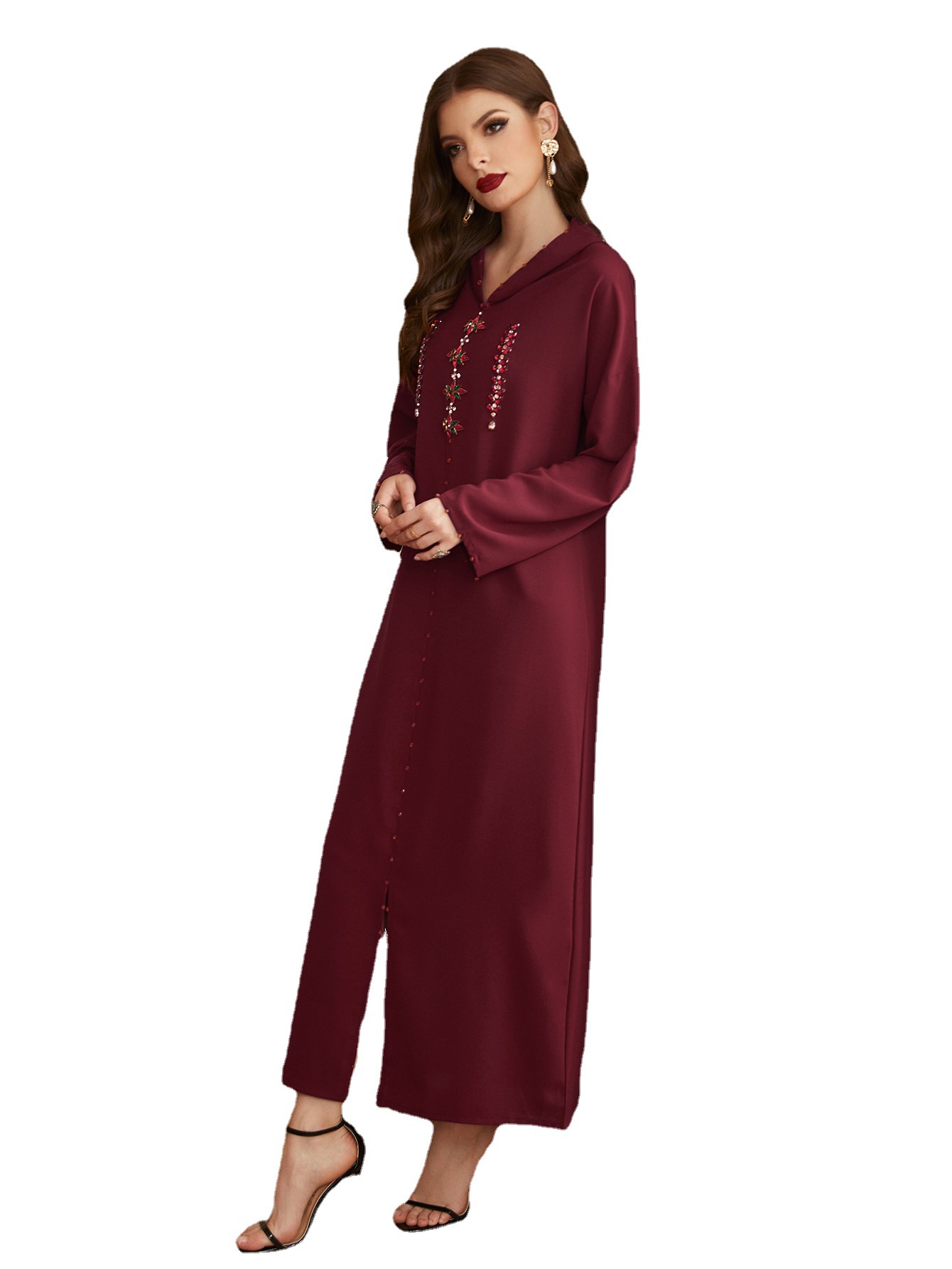 Beaded Sequined Robe Dress, picture 5 of 6