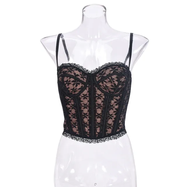 Sexy Tube Top Hollow Backless See through Camisole Black - Shop at LoveMi