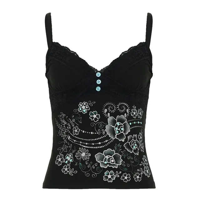 V neck Camisole With Straps Sexy Low cut Base Top For A Sassy Chic Look Black - Shop at LoveMi
