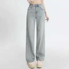 Light Blue High Waist Wide Leg Jeans For Women - 882 Light Blue - View 1